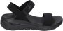 Skechers Zwarte Sandalen met Stoffen Voering Black Dames - Thumbnail 1