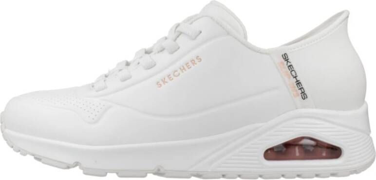 Skechers Slip-on sneakers Uno Easy Air instappers slippers plateausneaker met wedge hak