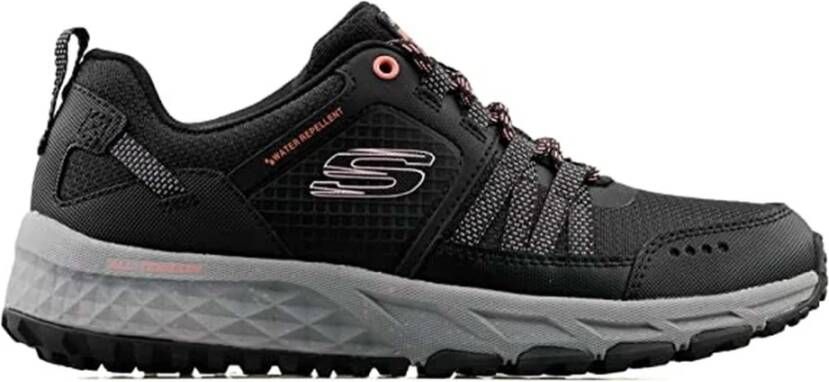 Skechers Dames Leren Textiel Sneakers Black Dames