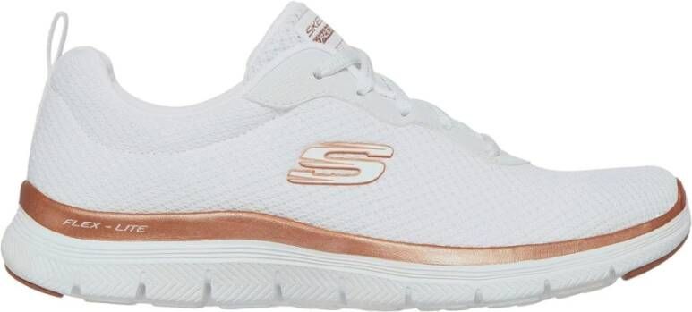 Skechers Graceful Get Connected 12615-WTRG Vrouwen Wit Sneakers