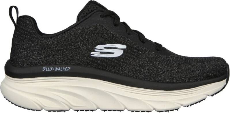 Skechers Gebreide Veterschoenen Black Dames