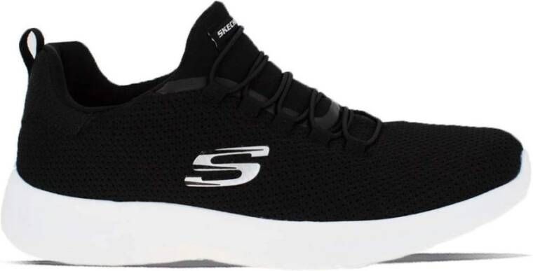 Skechers Geheugen Hardloopschoenen Zwart Wit Black Heren