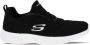 Skechers Geheugen Hardloopschoenen Zwart Wit Black Heren - Thumbnail 1