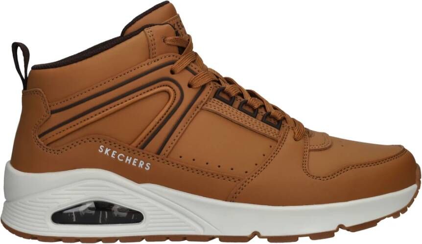 Skechers Geheugenschuim Kamel Sneaker Dichtbij Brown Heren