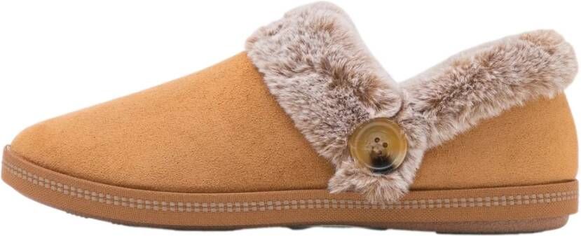 Skechers Gezellig Kampvuur Vers Geroosterde Pantoffels Beige Dames