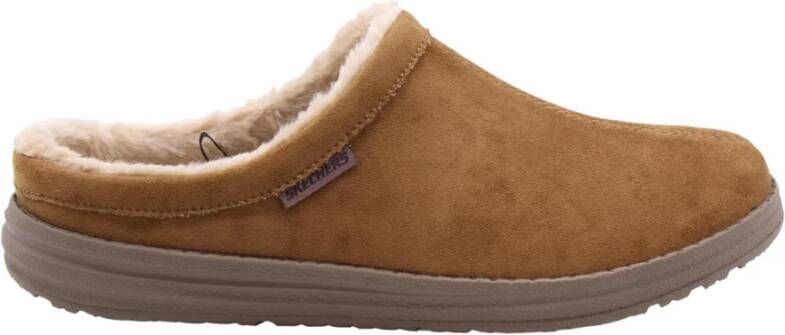 Skechers Gezellige Pantoffel met Rozijn Accent Brown