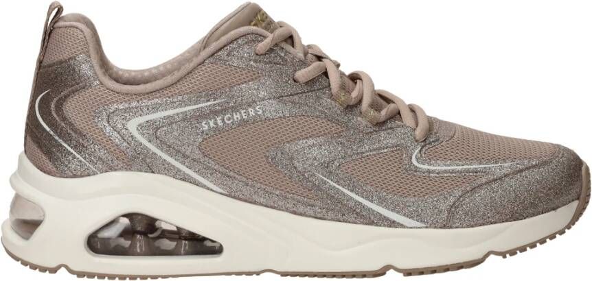 Skechers Glit Airy Sneaker Taupe Glitter Multicolor Dames