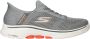 Skechers Go Walk 7 Free Hand 2 Heren Instappers Grijs;Oranje - Thumbnail 4