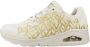 Skechers Uno Golden Heart Dames Sneakers Crème Goud - Thumbnail 2