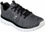 Skechers Graceful Twisted Fortune Dames Sneakers 12614-BKW - Thumbnail 1