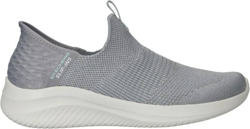 Skechers Grijze Smooth Step Vegan Slip-On Sneakers Gray Dames