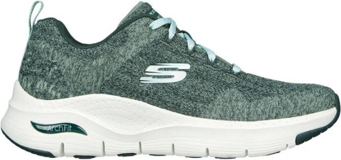 Skechers Groene Textiel Sportieve Sneakers Vrouwen Green Dames