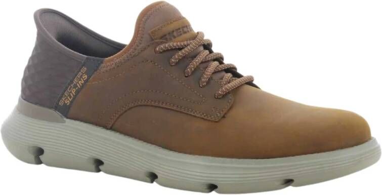 Skechers Herenschoenen Cognac Garza Bruin Heren