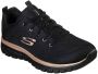 Skechers graceful get connected hardloopschoenen zwart goud dames - Thumbnail 3