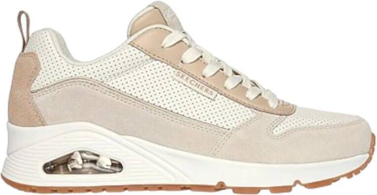 Skechers Uno 2 Much Fun Sneakers Dames Beige