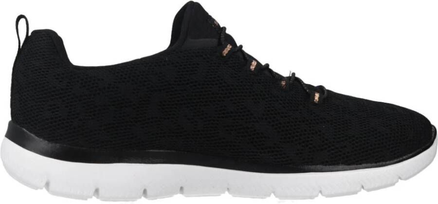 Skechers Leopard Spot Sneakers Black Dames