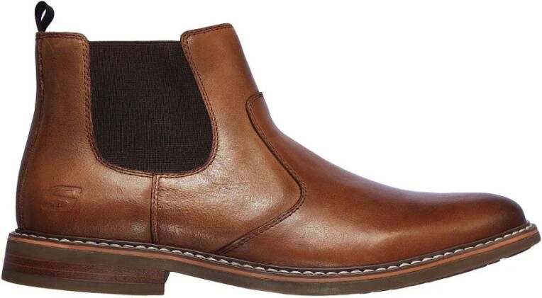 Skechers Leren Herenschoenen Elegante Comfort Brown Heren