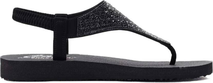 Skechers Meditation Rockstar Sandals Black Dames