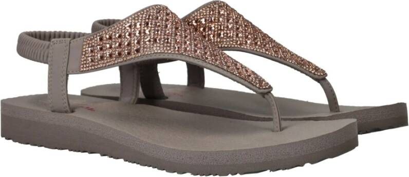 Skechers Meditation Rockstar Vegan Slipper Gray Dames