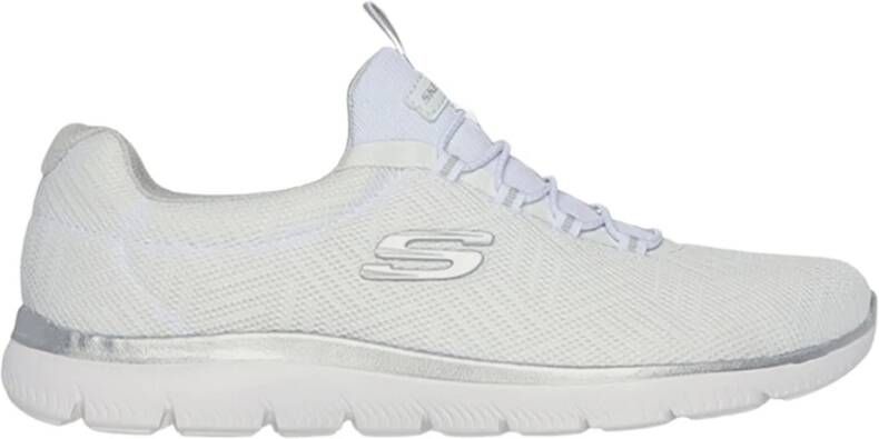 Skechers Mode Sneakers Wit Zilver Vrouwen White Dames