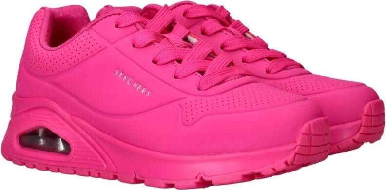 Skechers Neon Glow Sneaker Pink Dames