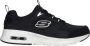 Skechers Sportieve Heren Zwarte Leren Sneaker met AirCushioned Zool Zwart Heren - Thumbnail 2