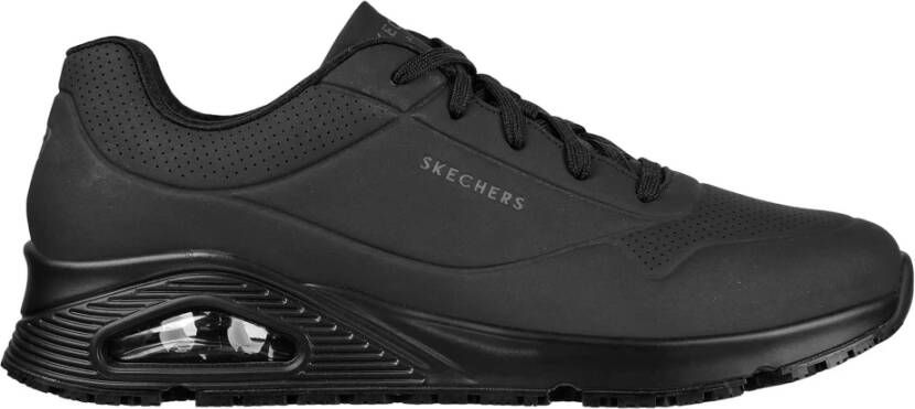 Skechers Work Relaxed Fit Uno Slipresistant Sutal Sneakers Heren Zwart