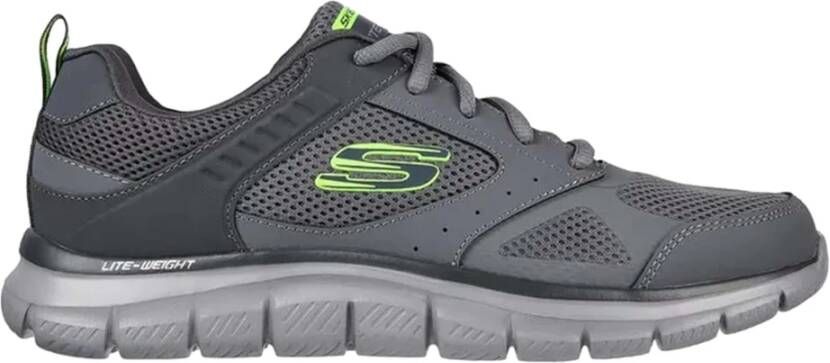 Skechers Heren Leder Textiel Sneakers Gray Heren