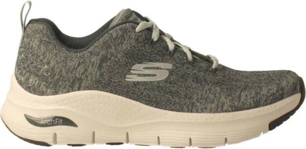 Skechers Sportieve Groene Textiel Sneakers voor Dames Groen Dames