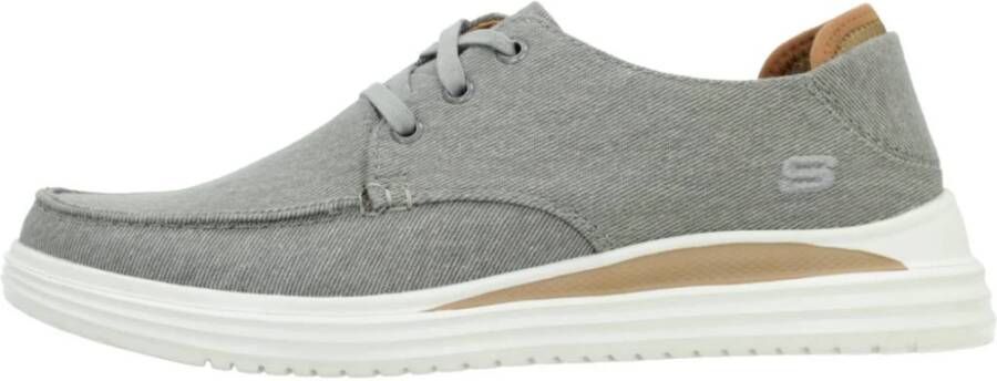 Skechers Lage Profiel Veterschoenen voor Heren Beige Heren - Foto 1