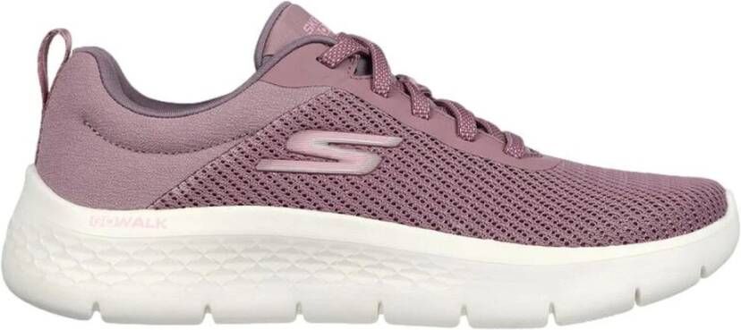 Skechers Bordeauxrode Mesh Sneakers Roze Dames