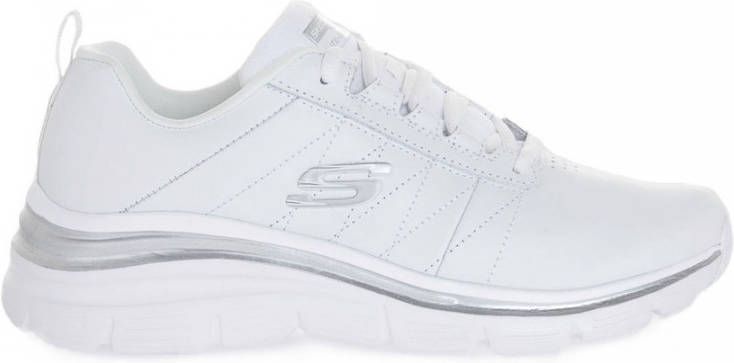 Skechers Sportieve Leren Sneaker Memory Foam White