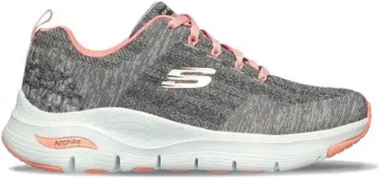 Skechers Sportieve Mesh Sneaker met Arch Support Gray Dames