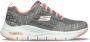 Skechers Arch Fit Comfy Wave 149414 GYPK Vrouwen Grijs Sneakers - Thumbnail 3