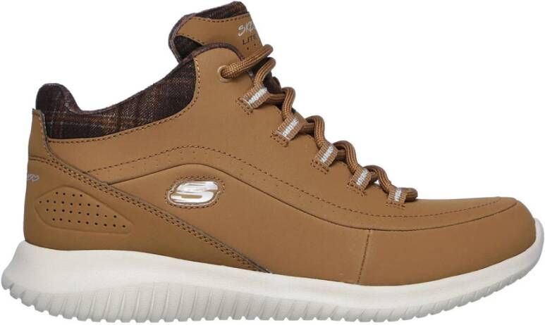 Skechers Sporty High-Top Nubuck Sneakers Brown Dames