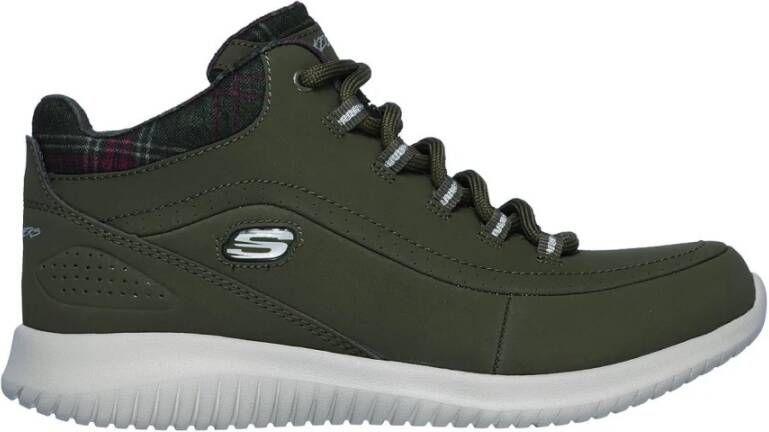 Skechers Sporty High-Top Nubuck Sneakers Green Dames