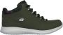 Skechers Sporty High-Top Nubuck Sneakers Green Dames - Thumbnail 1