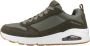 Skechers Uno Stacre Heren Sneakers Olijfgroen - Thumbnail 2