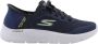 Skechers Go Walk Flex New World Instappers Donkerblauw Lime - Thumbnail 34