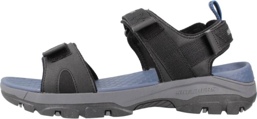 Skechers Stijlvolle Platte Sandalen Black Heren