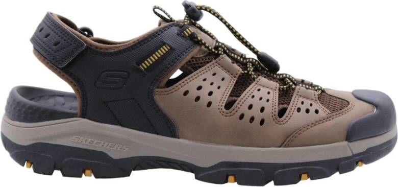 Skechers Stijlvolle Platte Sandalen voor Mannen Brown Heren