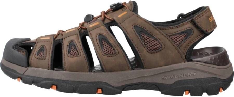 Skechers Stijlvolle Platte Sandalen voor Vrouwen Brown Heren