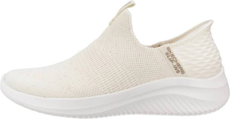 Skechers Stijlvolle Ultra Flex Sneakers voor Vrouwen Beige Dames