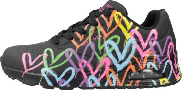 Skechers Stijlvolle UNO Sneakers voor Vrouwen Black Dames