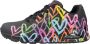 Skechers Lage Sneakers Highlight Love 177981 BKMT Black Multi - Thumbnail 107