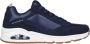 Skechers Blauwe Suède Casual Sneaker met Air-cooled Memory Foam Blauw Heren - Thumbnail 11