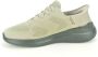 Skechers Taupe Lycra Slip-On Sneakers Beige Heren - Thumbnail 1