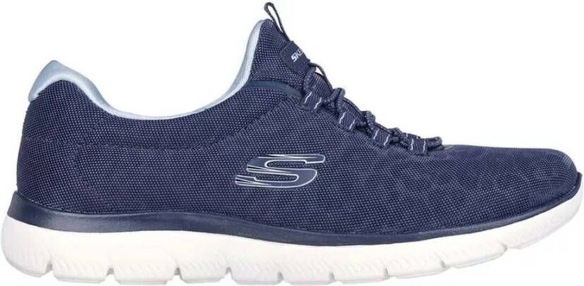 Skechers Toppen Fonkelende Sport Sneakers Blue Dames