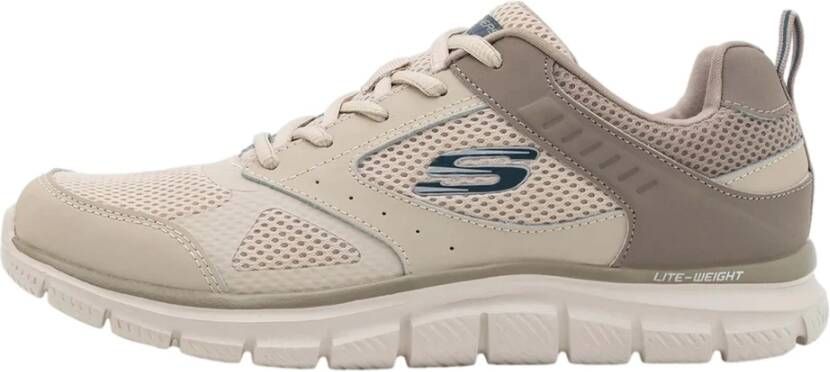 Skechers Heren Leder Textiel Sneakers Beige Heren