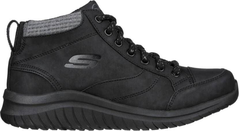 Skechers Ultra Flex 2.0 Social Crew Enkellaarzen Black Dames